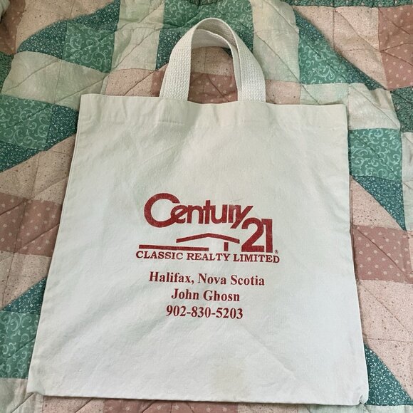 Vintage Nova Scotia Tote Bag Reusable Shopper Shoulder Bag Canvas Tartan - Picture 2 of 8